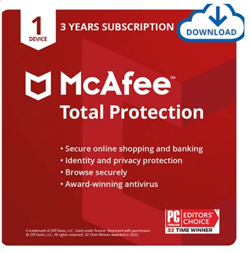 McAfee Total Protection Antivirus 2023 3 Years - My Store